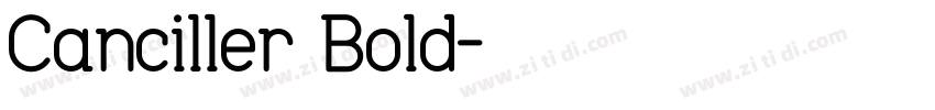 Canciller Bold字体转换
